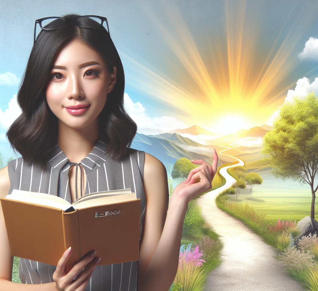 mulher com guia mulher segurando guia de auto estima